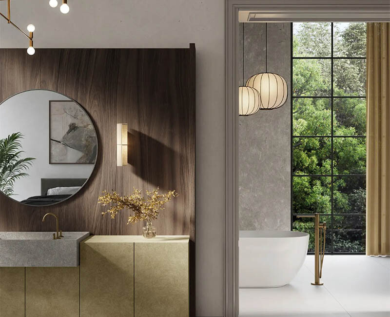 Широкоформатная керамогранитная плита Xtone Ewood Nut — фото 3 — MAS — Modern Acrylic Stone