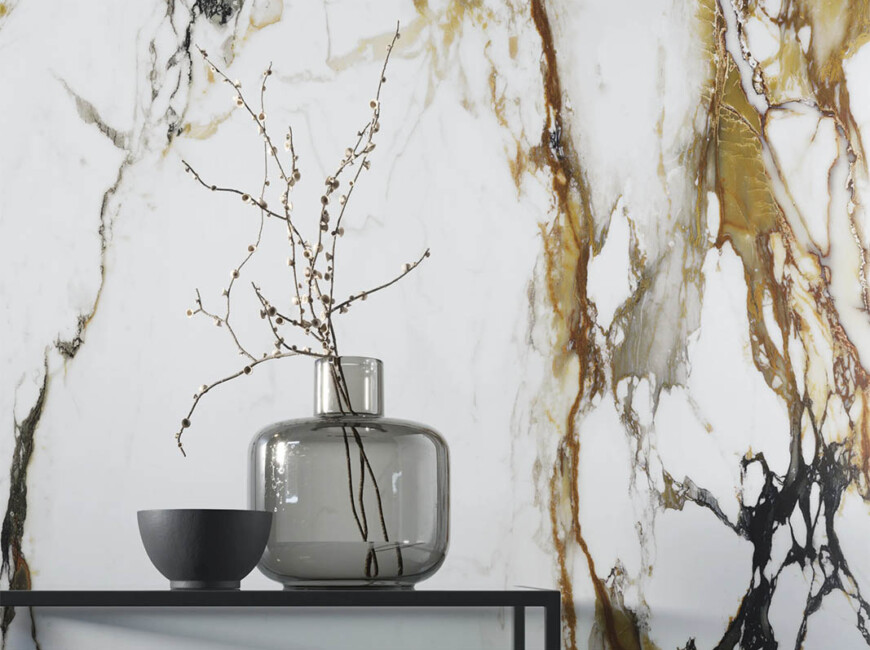 Широкоформатная керамогранитная плита Xtone Paonazzo Biondo — фото 3 — MAS — Modern Acrylic Stone
