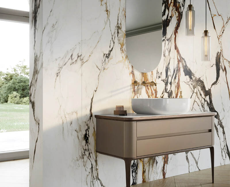 Широкоформатная керамогранитная плита Xtone Paonazzo Biondo — фото 4 — MAS — Modern Acrylic Stone