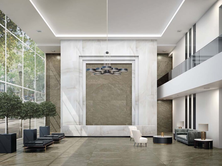 Широкоформатная керамогранитная плита Ascale Varese Onice — фото 4 — MAS — Modern Acrylic Stone