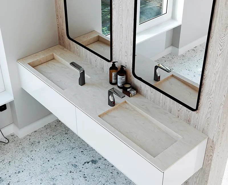 Искусственный акриловый камень Corian Carrara Crema — фото 7 — MAS — Modern Acrylic Stone