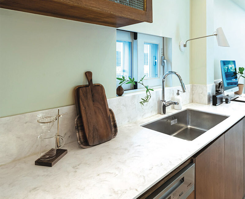 Штучний акриловий камінь Hi-Macs M607 Aurora Cream — фото 3 — MAS — Modern Acrylic Stone
