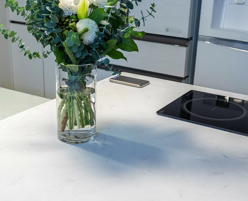 Штучний акриловий камінь Hi-Macs M617 Aurora Blanc — фото 3 — MAS — Modern Acrylic Stone