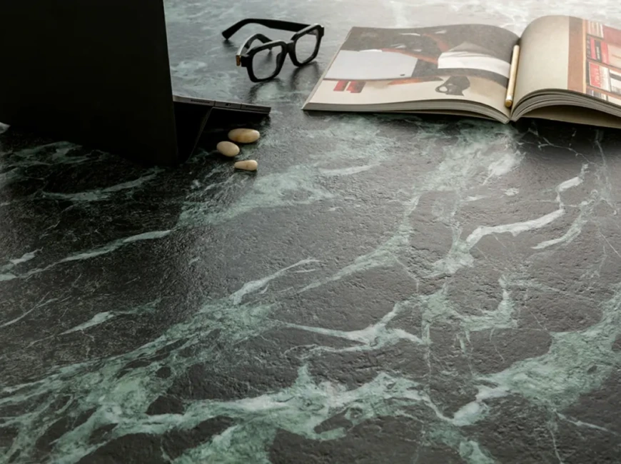 Широкоформатная керамогранитная плита Laminam I Naturali Marmi Alpi Verde — фото 8 — MAS — Modern Acrylic Stone