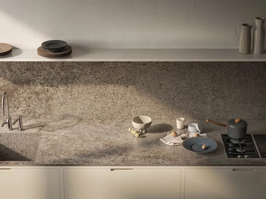 Широкоформатная керамогранитная плита Laminam In-Side Porfido Marrone — фото 5 — MAS — Modern Acrylic Stone