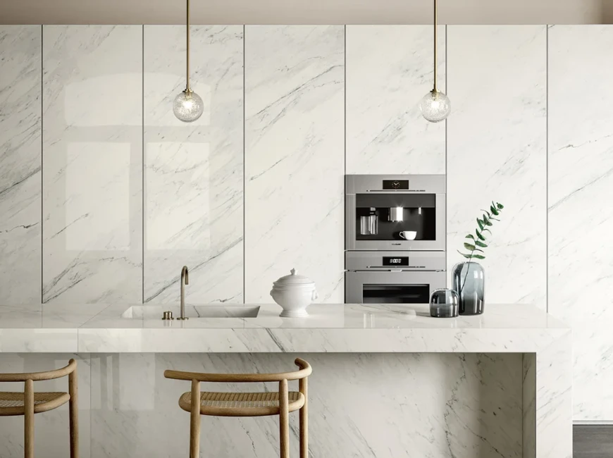 Широкоформатная керамогранитная плита Sapienstone Premium White — фото 6 — MAS — Modern Acrylic Stone