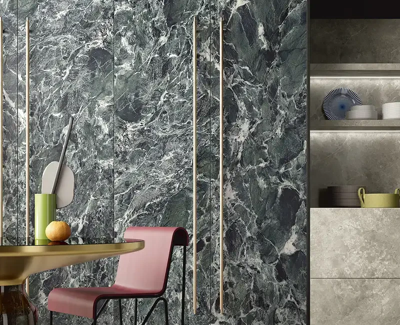 Широкоформатная керамогранитная плита Sapienstone Alpi Chiaro Venato — фото 5 — MAS — Modern Acrylic Stone