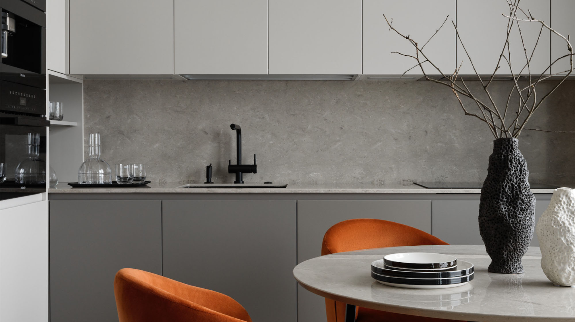 Фартух на кухню з акрилового каменю — MAS — Modern Acrylic Stone