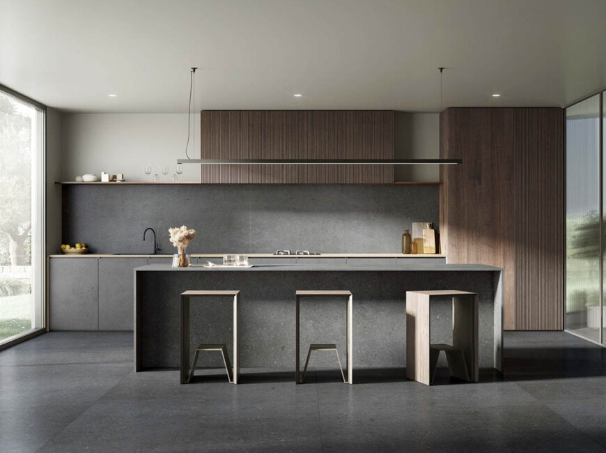 Широкоформатная керамогранитная плита Ascale Pierre Bleue — фото 3 — MAS — Modern Acrylic Stone
