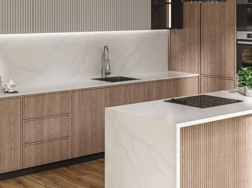 Штучний кварцовий камінь Avant Quartz 7440 Calacatta Bianco — фото 3 — MAS — Modern Acrylic Stone