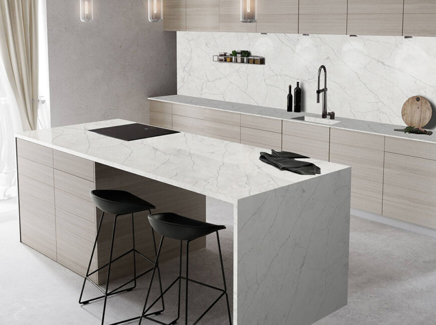 Штучний кварцовий камінь Avant Quartz 7540 Calacatta Concorde — фото 4 — MAS — Modern Acrylic Stone