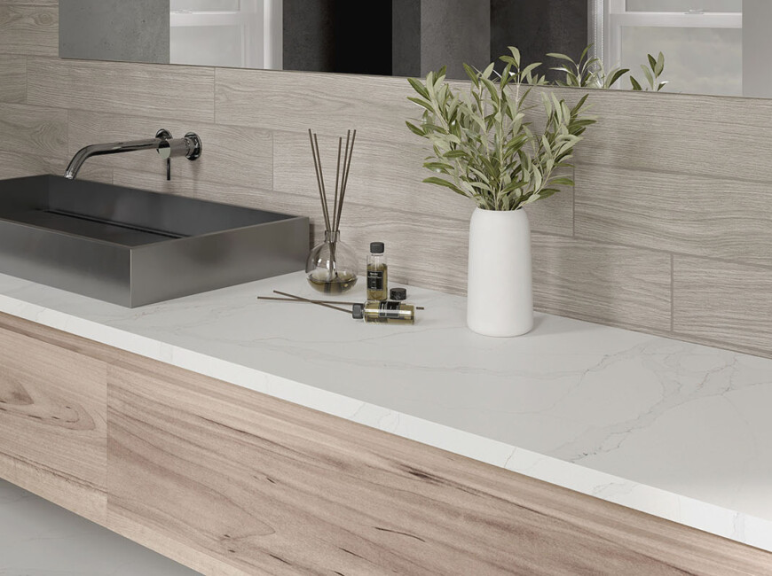 Искусственный кварцевый камень Avant Quartz 7550 Calacatta Cannes Gold — фото 6 — MAS — Modern Acrylic Stone