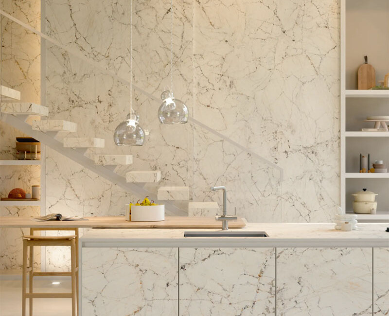 Широкоформатна керамогранітна плита Laminam I Naturali Fusion White — фото 4 — MAS — Modern Acrylic Stone