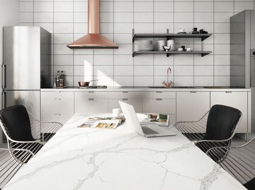 Штучний кварцовий камінь Royal Quartz MA3307 Oriental White — фото 3 — MAS — Modern Acrylic Stone