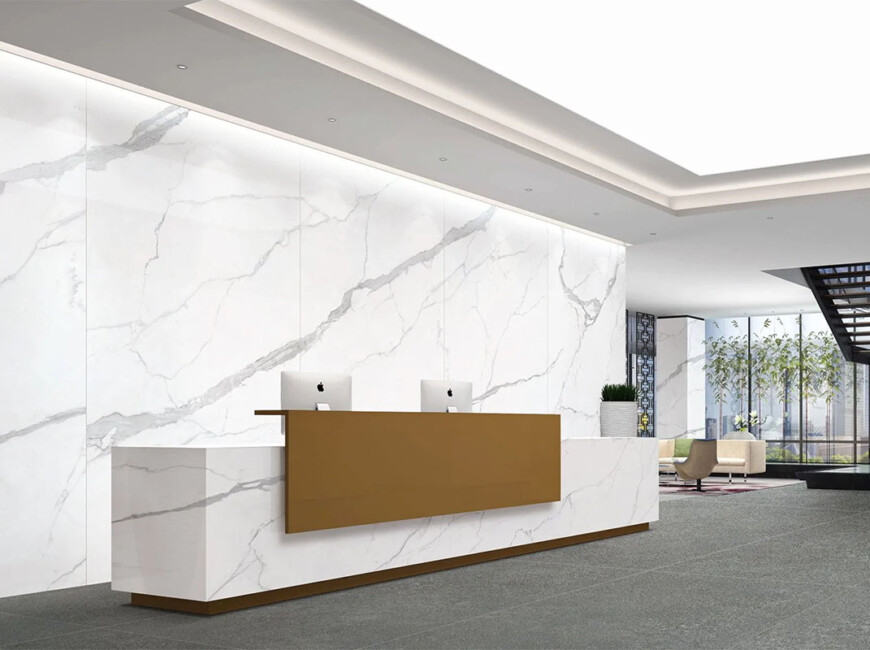 Широкоформатная керамогранитная плита Alps Arabescato Corchia — фото 4 — MAS — Modern Acrylic Stone