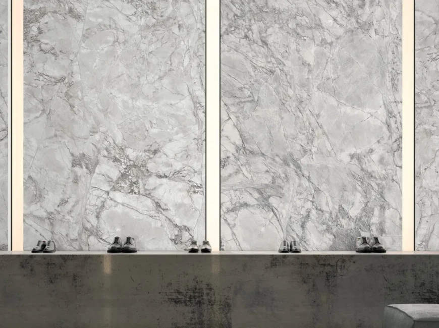 Широкоформатна керамогранітна плита Materia Superwhite — фото 5 — MAS — Modern Acrylic Stone
