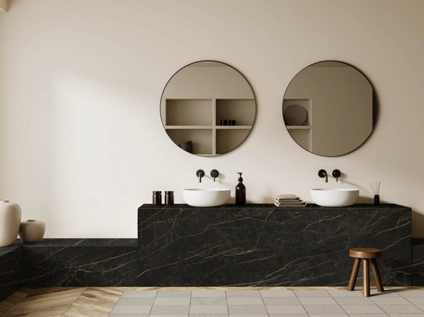 Широкоформатная керамогранитная плита Neolith Black Obsession — фото 3 — MAS — Modern Acrylic Stone