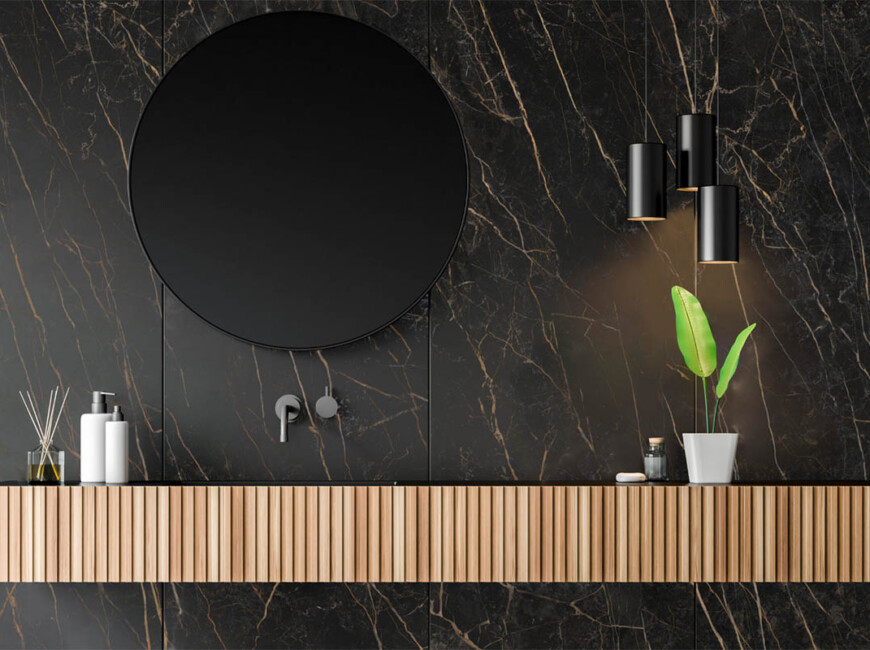 Широкоформатна керамогранітна плита Neolith Black Obsession — фото 4 — MAS — Modern Acrylic Stone