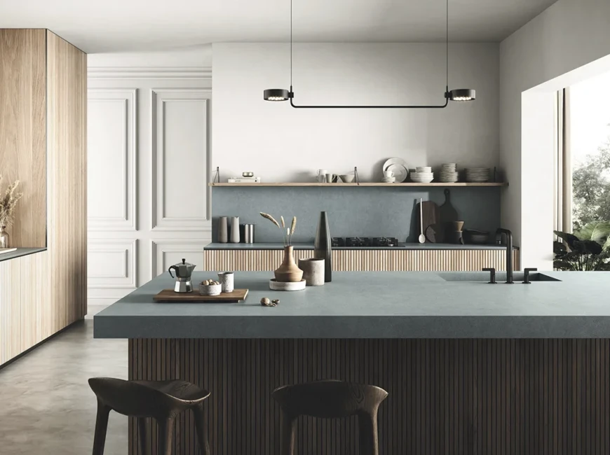 Широкоформатная керамогранитная плита Sapienstone Balance Azure — фото 4 — MAS — Modern Acrylic Stone