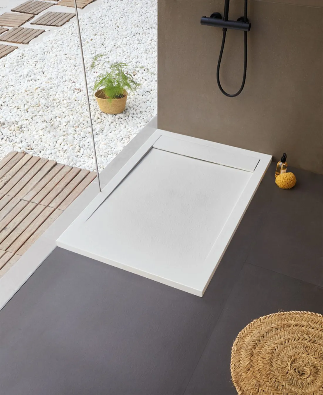 Душовий піддон зі штучного каменю для санвузла — MAS — Modern Acrylic Stone