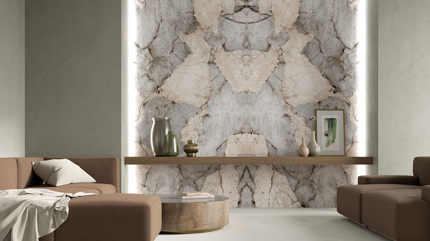 Оздоблення стін, колон та підлоги керамогранітом — MAS — Modern Acrylic Stone
