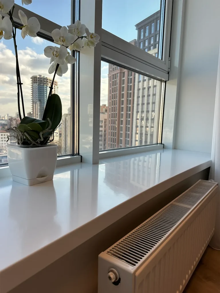 Підвіконня з акрилового каменю Grandex P-104 Pure White — фото 7 — MAS — Modern Acrylic Stone