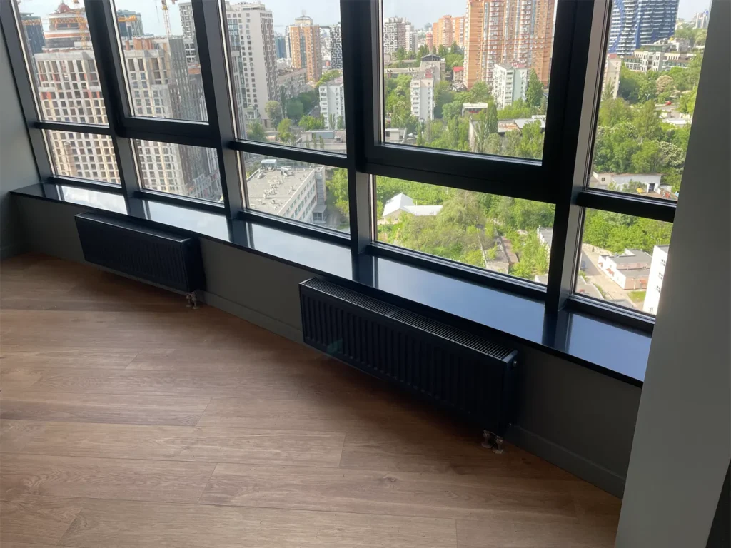 Підвіконня з акрилового каменю Grandex P-105 Pure Black — фото 2 — MAS — Modern Acrylic Stone