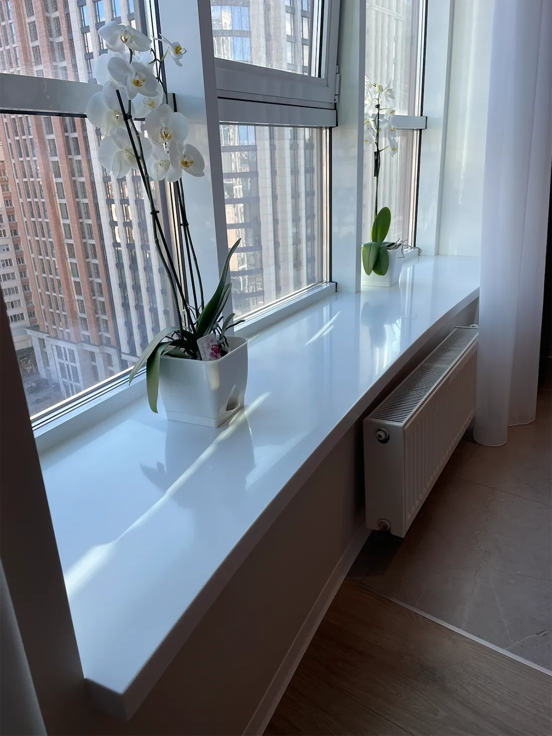 Подоконник из акрилового камня Grandex P-104 Pure White — фото 1 — MAS — Modern Acrylic Stone
