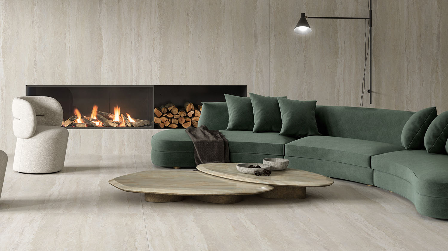 Стеновые панели из широкоформатного керамогранита — MAS — Modern Acrylic Stone