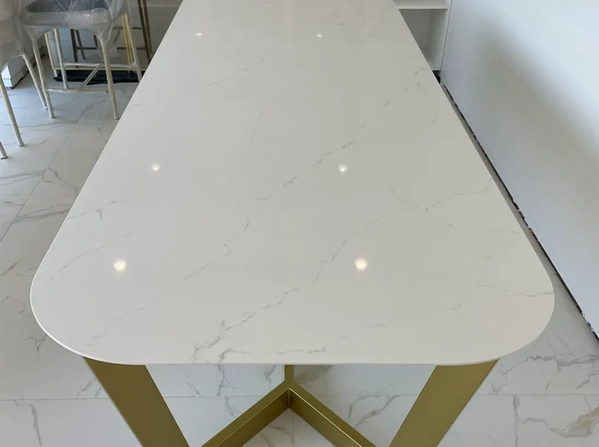 Стільниця для столу з кварцу Atem Venatino White 1117 — фото 3 — MAS — Modern Acrylic Stone
