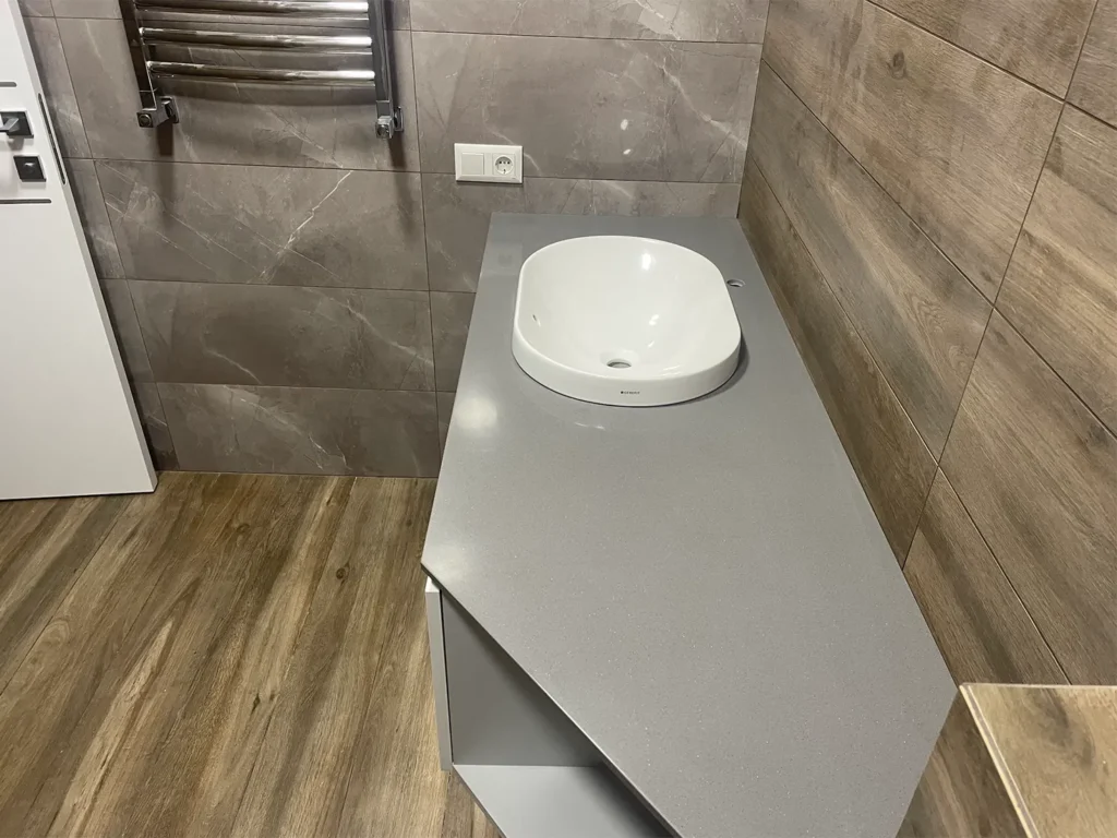Стільниця з акрилового каменю Grandex D-310 Herbal Ash — фото 4 — MAS — Modern Acrylic Stone