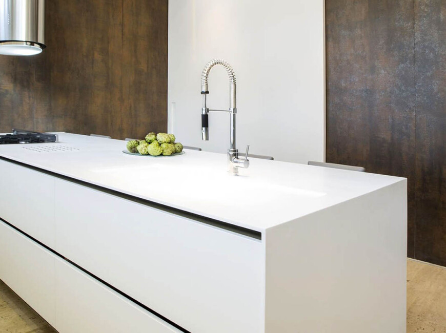 Широкоформатная керамогранитная плита Ascale Infinity White — фото 3 — MAS — Modern Acrylic Stone