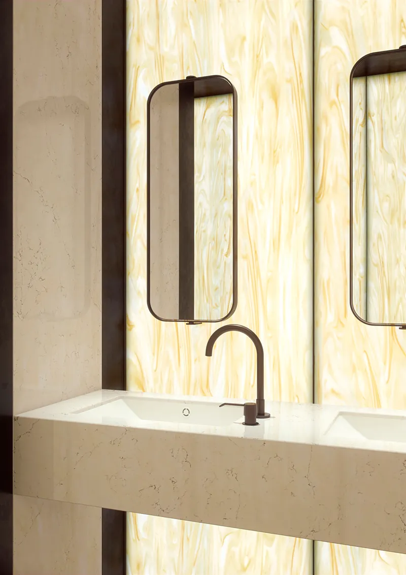 Стеновая панель Corian Golden Onyx — Modern Acrylic Stone — MAS