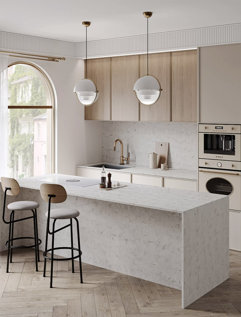 Столешница, фартук и остров из акрилового камня Hi-Macs — MAS — Modern Acrylic Stone