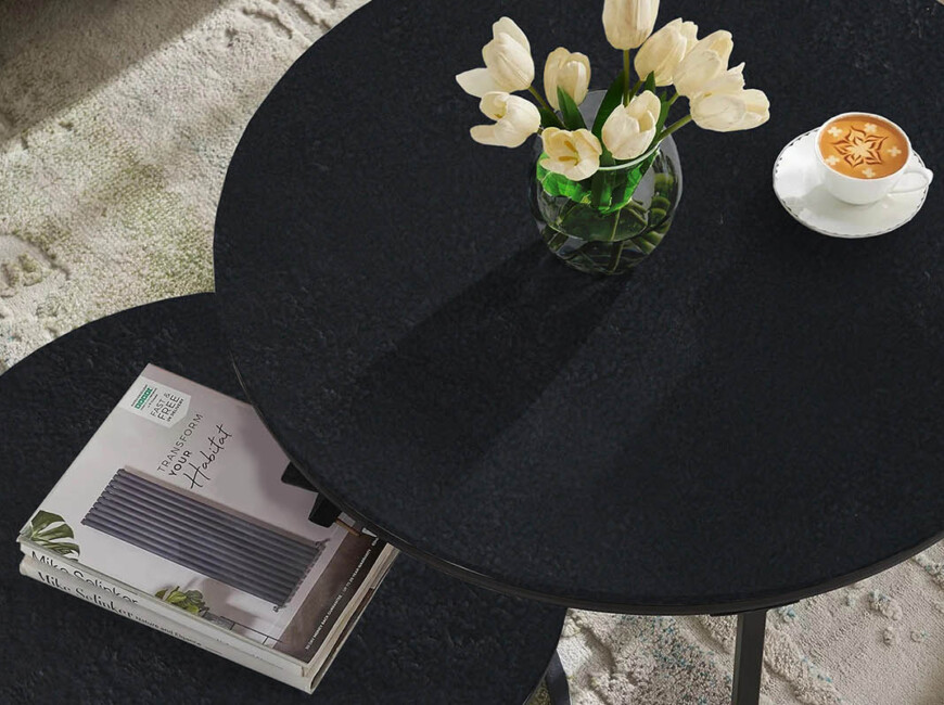 Широкоформатна керамогранітна плита Keralini Aurora Black — фото 4 — MAS — Modern Acrylic Stone