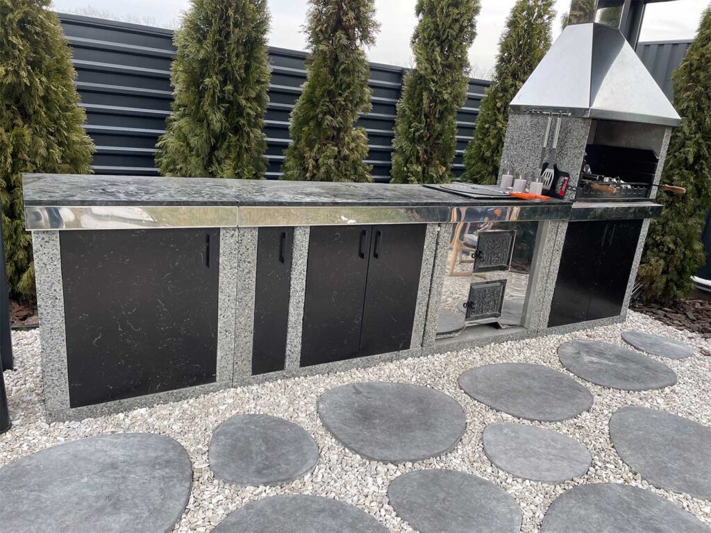 Фасади для зони барбекю з кварцу Atem Noir Blanc 1105 Matt — фото 3 — MAS — Modern Acrylic Stone