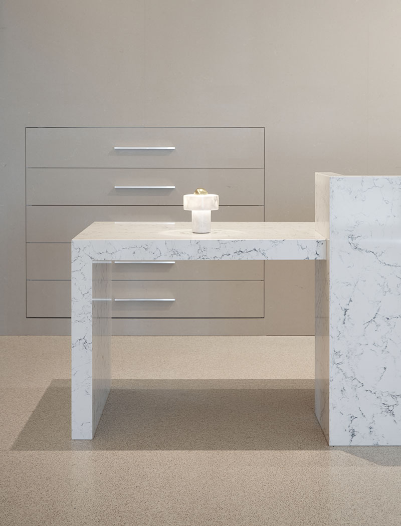 Ресепшн з кварцового каменю для комерції — MAS — Modern Acrylic Stone