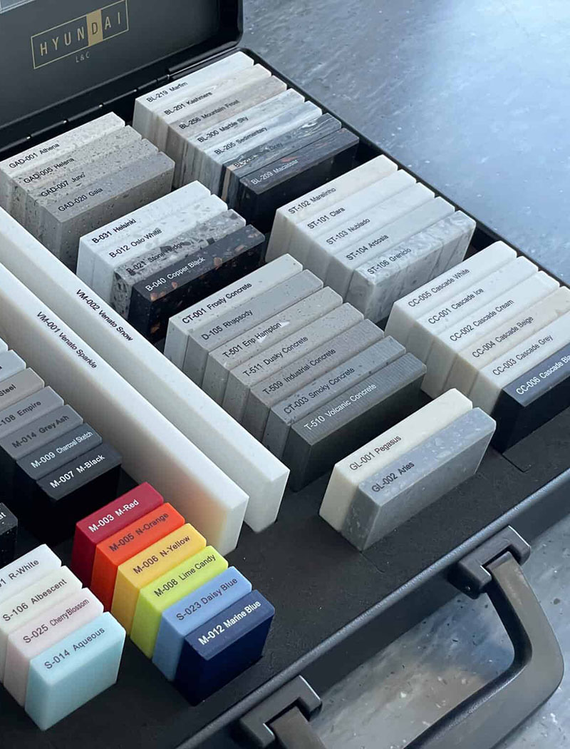 Зразки Hanex — MAS — Modern Acrylic Stone