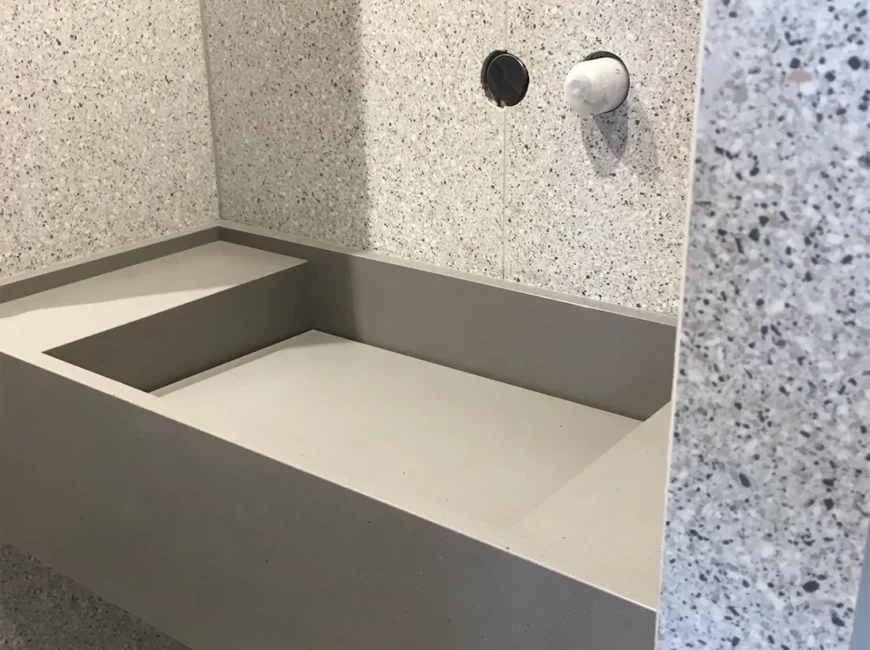 Умывальник из кварцевого агломерата Caesarstone 4003 Sleek Concrete — фото 1 — MAS — Modern Acrylic Stone