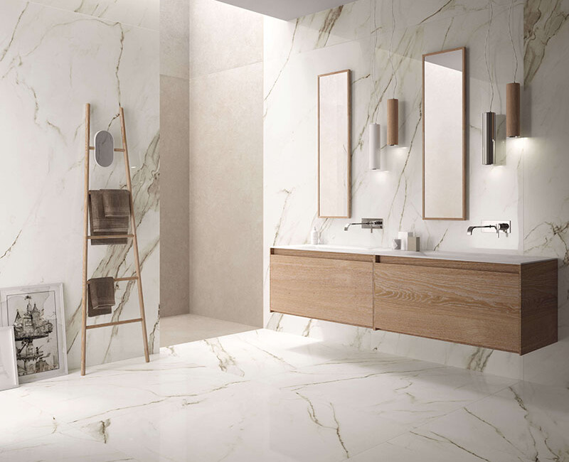 Широкоформатная керамогранитная плита ABK Stone Calacatta Gold — фото 6 — MAS — Modern Acrylic Stone