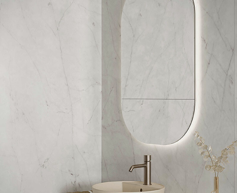 Широкоформатная керамогранитная плита ABK Stone Carrara — фото 4 — MAS — Modern Acrylic Stone