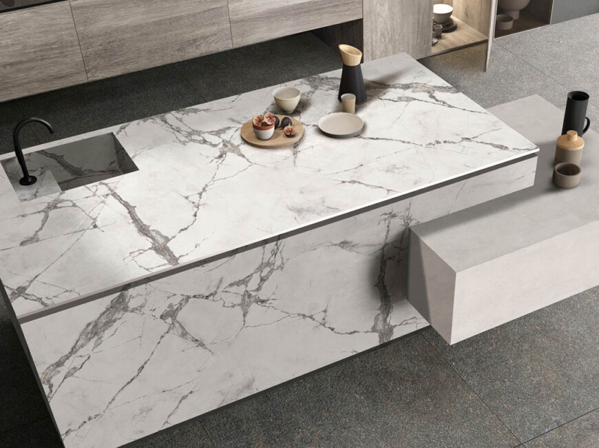 Широкоформатная керамогранитная плита ABK Stone Invisible Pearl — фото 6 — MAS — Modern Acrylic Stone