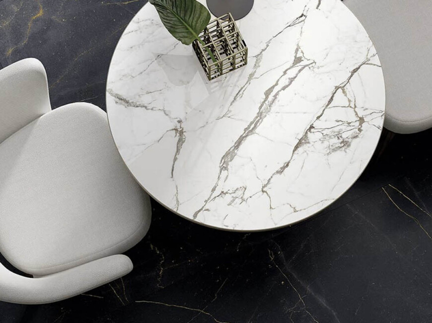 Широкоформатна керамогранітна плита ABK Stone Statuario Fantastico 3D — фото 3 — MAS — Modern Acrylic Stone