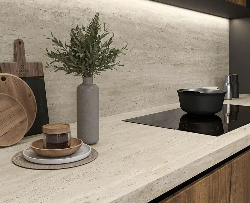 Широкоформатная керамогранитная плита Atlas Plan Travertino Pearl — фото 4 — MAS — Modern Acrylic Stone