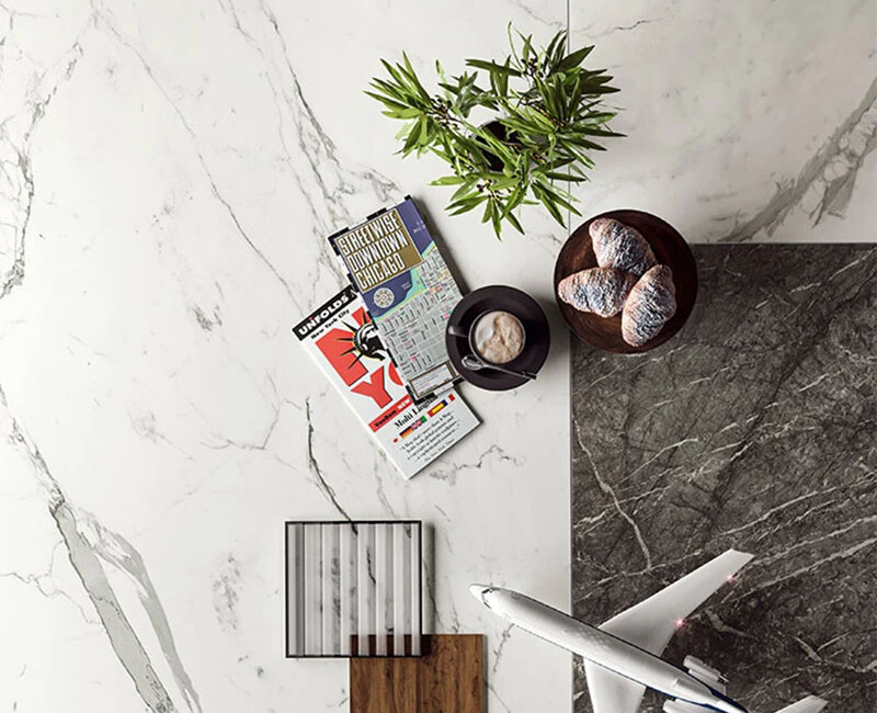 Широкоформатная керамогранитная плита Atlas Plan Statuario Supremo — фото 5 — MAS — Modern Acrylic Stone