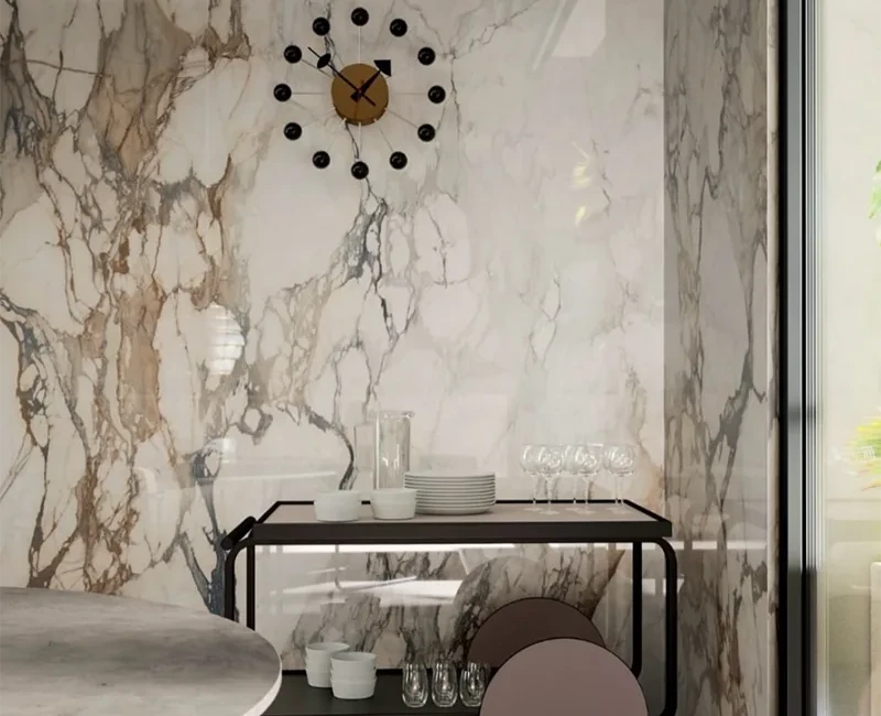 Широкоформатная керамогранитная плита Marazzi Grande Marble Look Calacatta Vena Vecchia — фото 3 — MAS — Modern Acrylic Stone