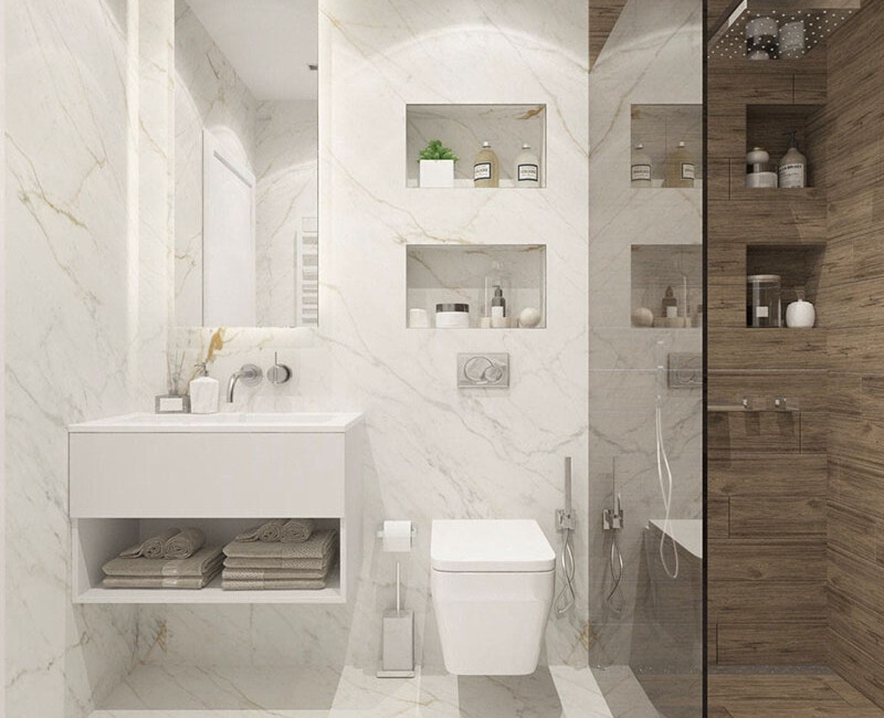 Широкоформатная керамогранитная плита Marazzi Grande Marble Look Golden White — фото 5 — MAS — Modern Acrylic Stone