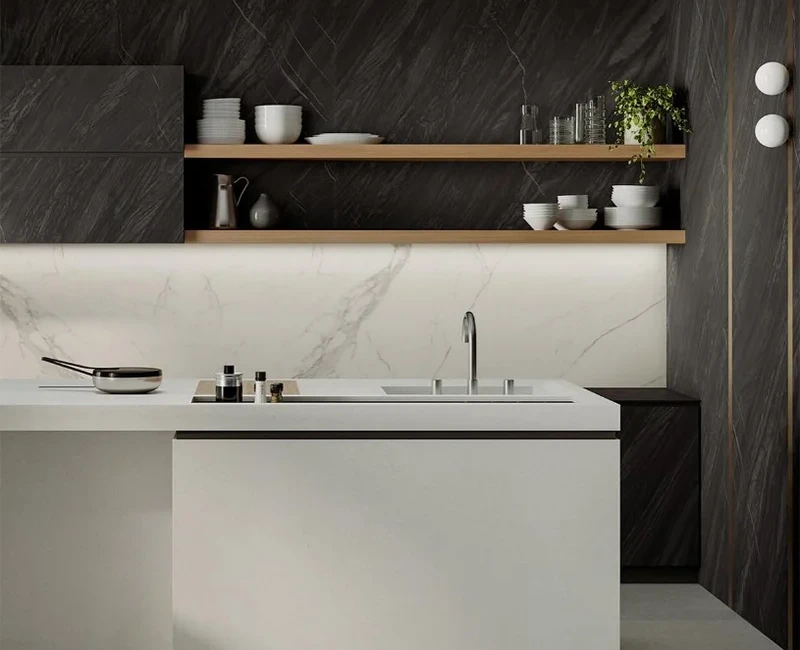 Широкоформатная керамогранитная плита Marazzi Grande Stone Look Bahia Black — фото 5 — MAS — Modern Acrylic Stone