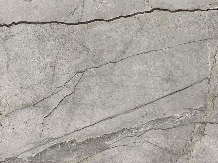 Широкоформатная керамогранитная плита Marazzi Grande Stone Look Silver Root Grey 3D — фото 2 — MAS — Modern Acrylic Stone