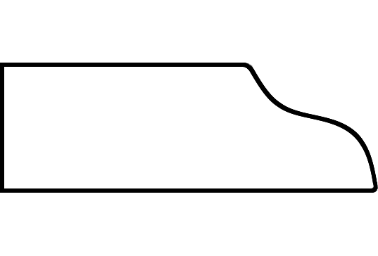 Товщина ― 20 мм, Ogee, R2 мм/R2 мм